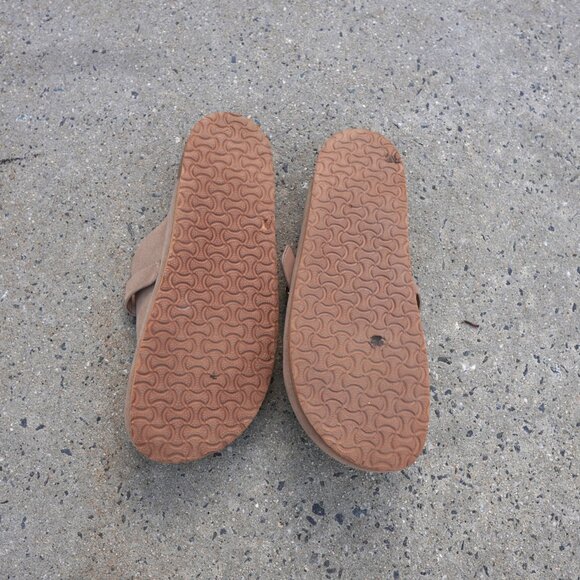 Sheln Tan Footbed Clogs Mules Size 11 Boho Comfort - Picture 5 of 6